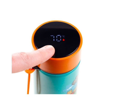 Borraccia Termica Minecraft BOOM con Termometro