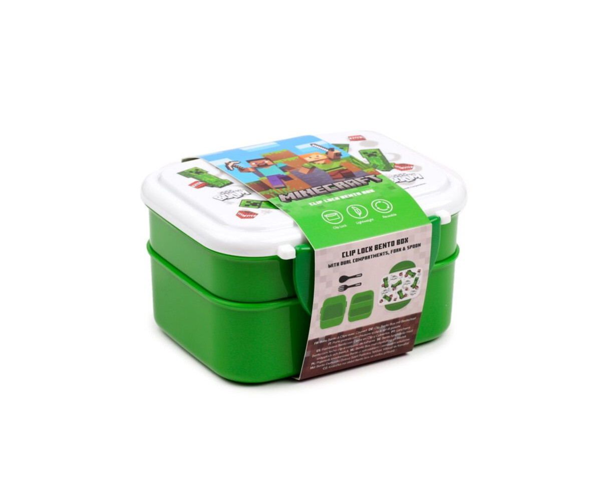 Bento Box e Posate Creeper e TNT Minecraft