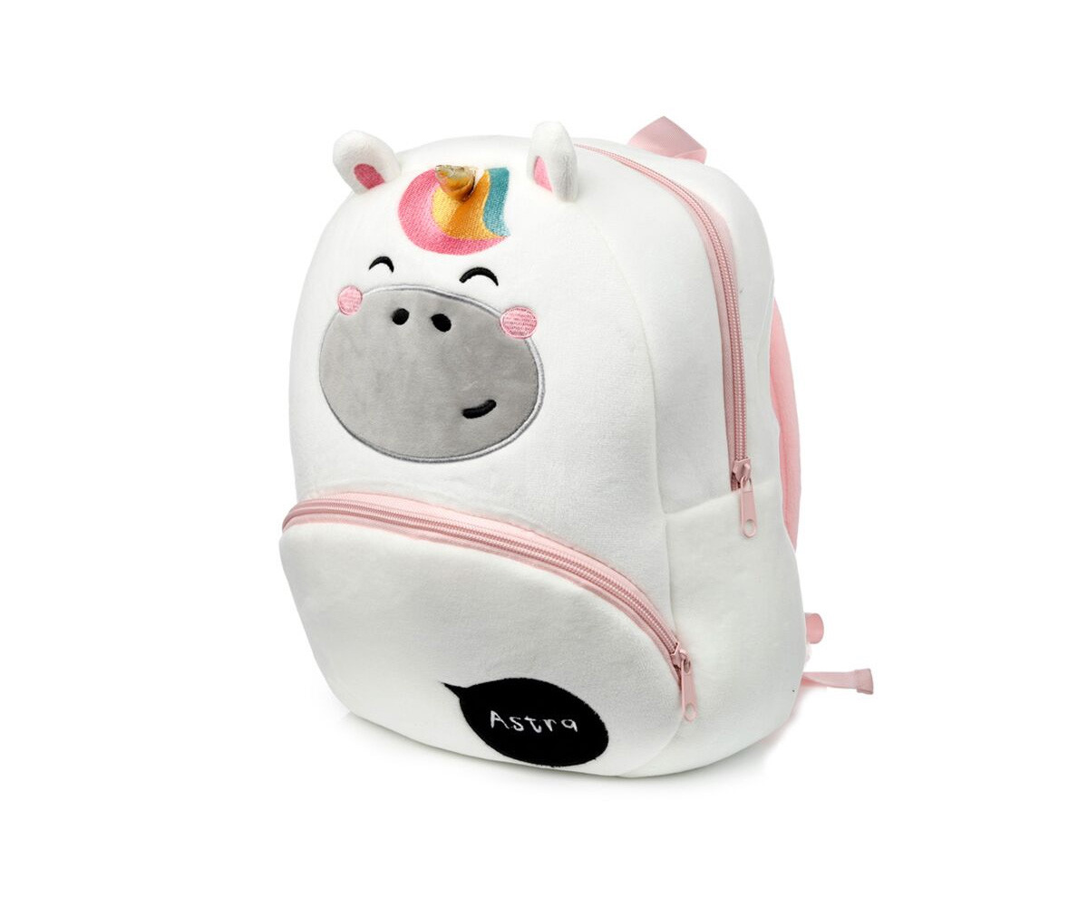Mochila de Peluche Infantil Personalizable Unicornio Astra Adoracorns