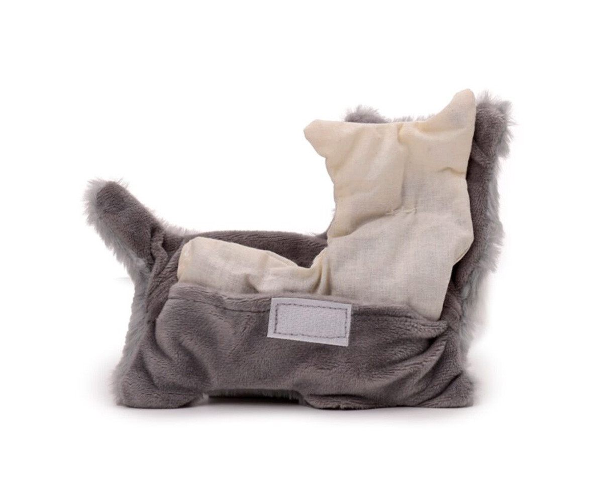 Peluche Térmico de Semillas para Microondas Perro Schnauzer