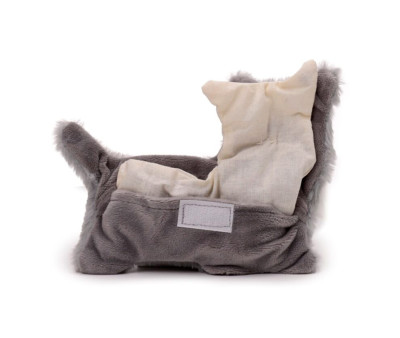 Peluche Térmico de Semillas para Microondas Perro Schnauzer