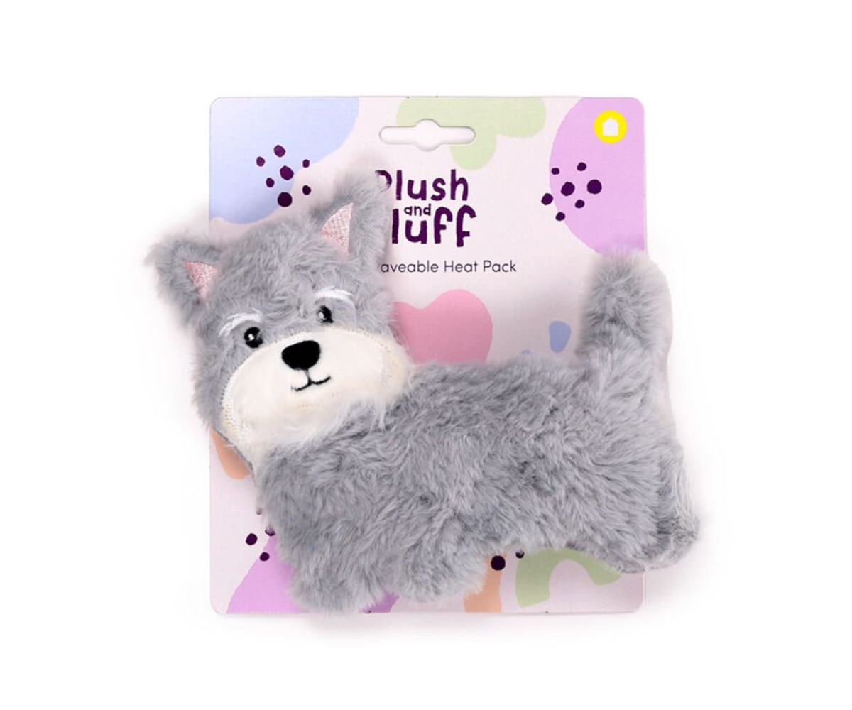 Peluche Térmico de Semillas para Microondas Perro Schnauzer