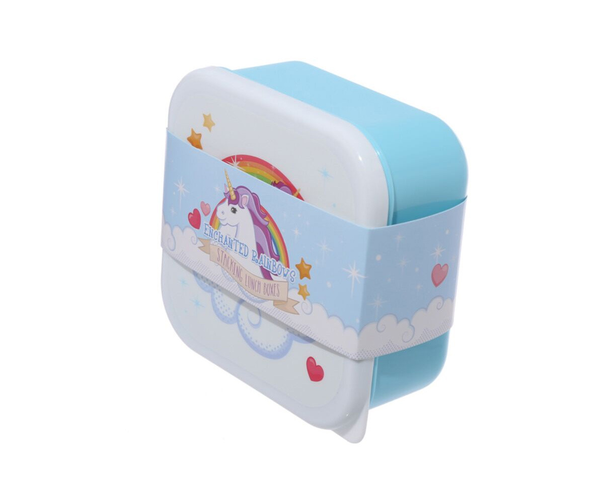 3 Scatoline Pranzo Rainbow Unicorn