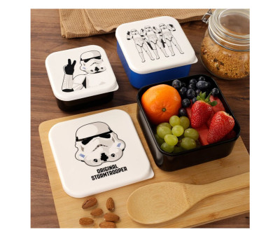 3 Cajas de Almuerzo Soldado Imperial Stormtrooper