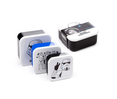 3 Cajas de Almuerzo Soldado Imperial Stormtrooper