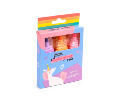Set de 3 Subrayadores Unicornio Mágico