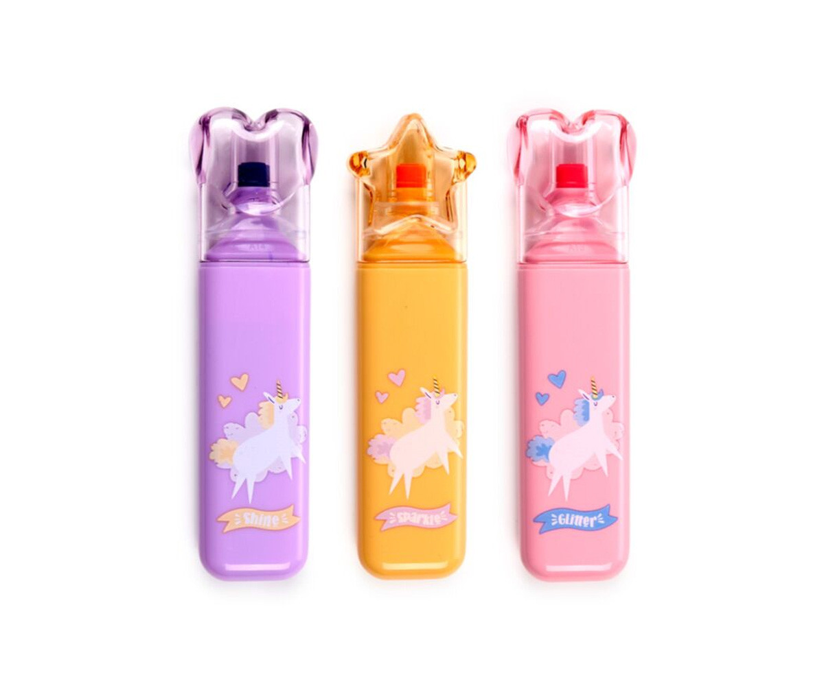 Set de 3 Subrayadores Unicornio Mágico