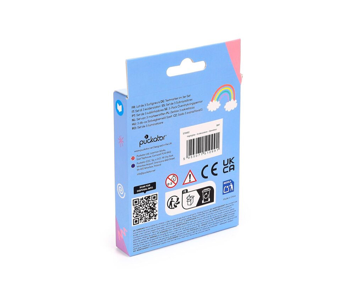 Set de 3 Subrayadores Unicornio Mágico