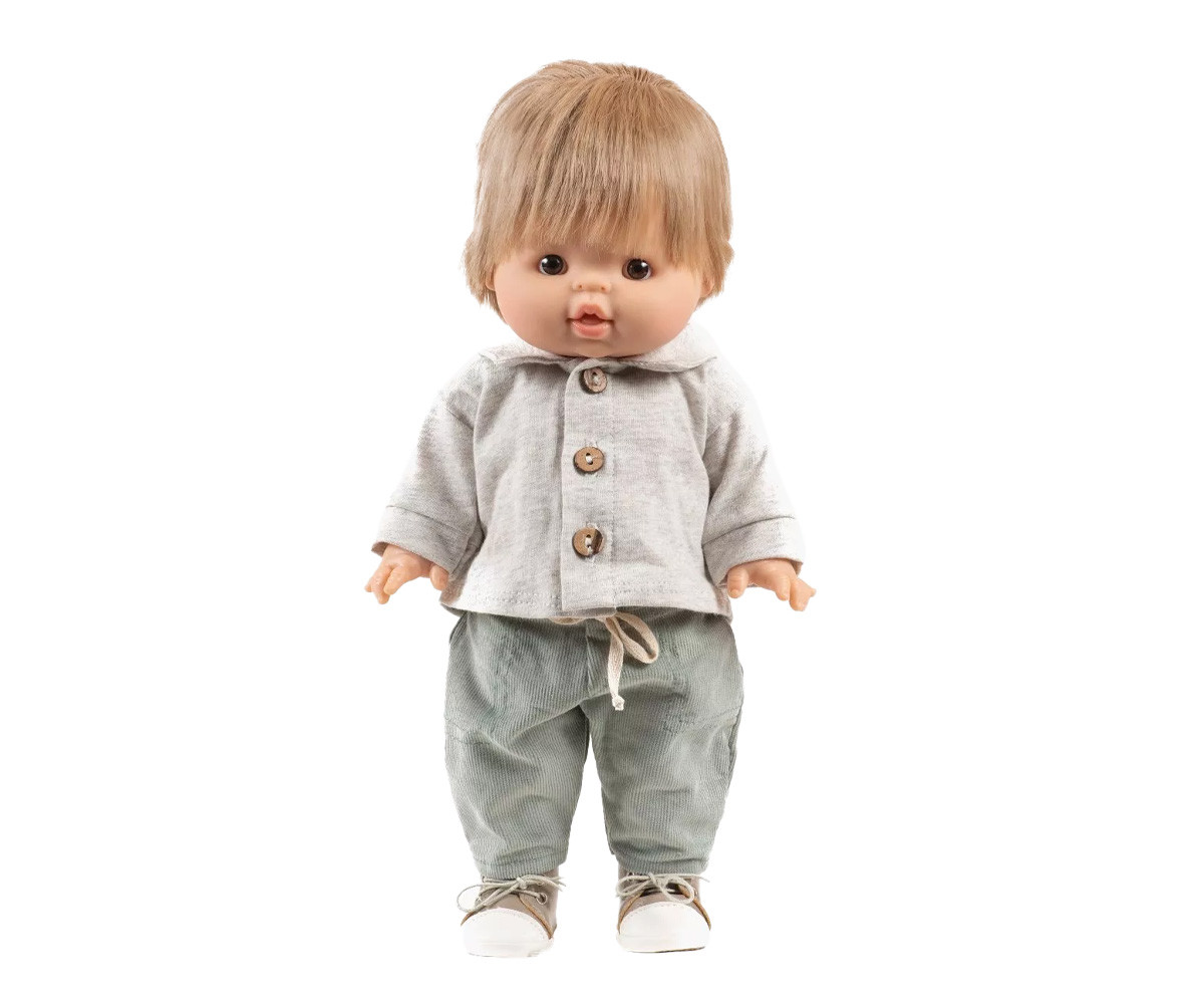 Conjunto Samy para Muñeco Gordis Top y Pantalón Vert Sauge