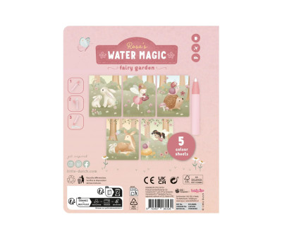 Libro Mágico Aqua para Colorear Rosa Fairy Garden