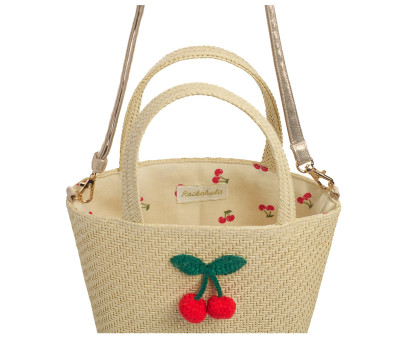 Bolso Cesta Crochet Cherry
