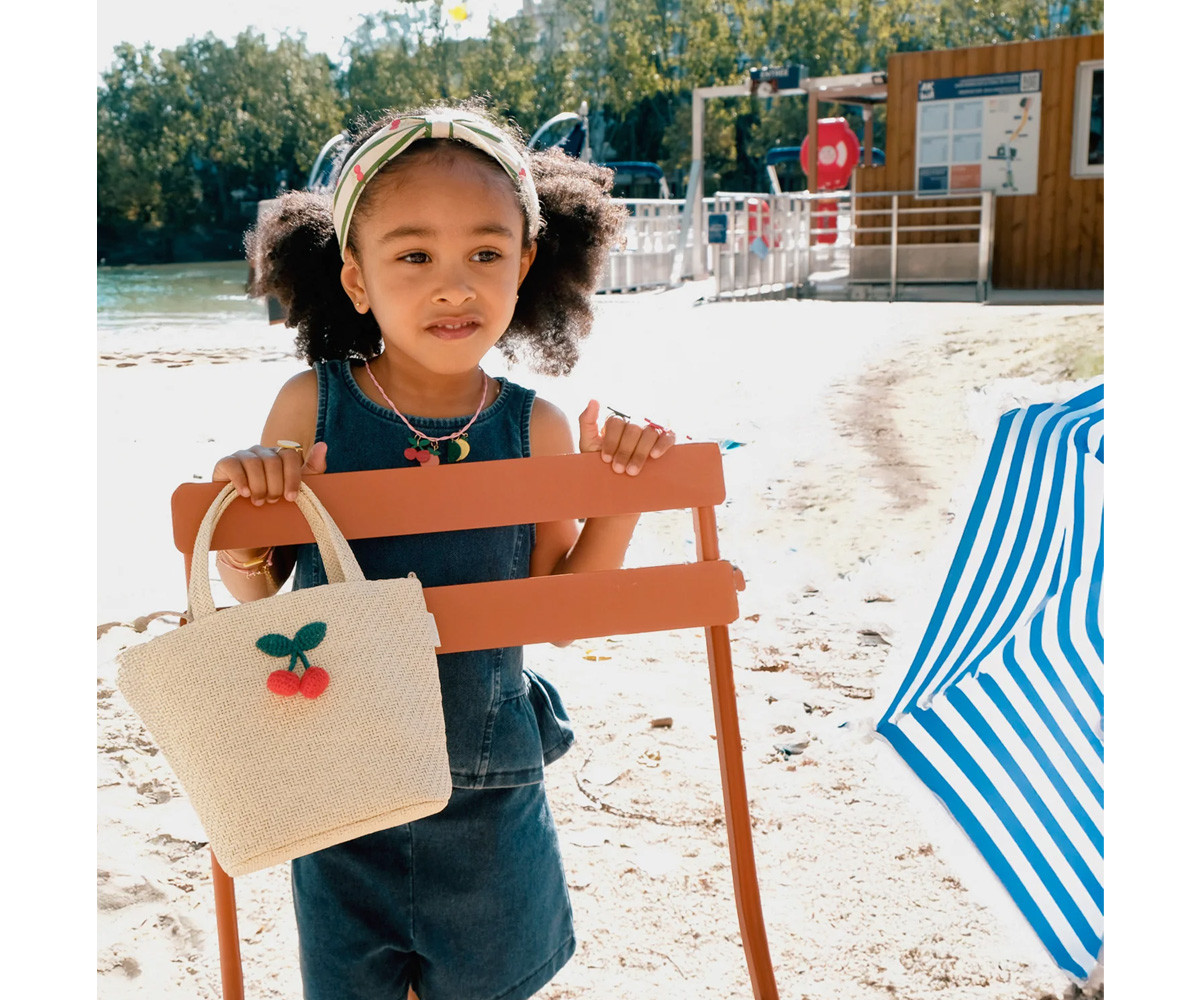 Bolso Cesta Crochet Cherry