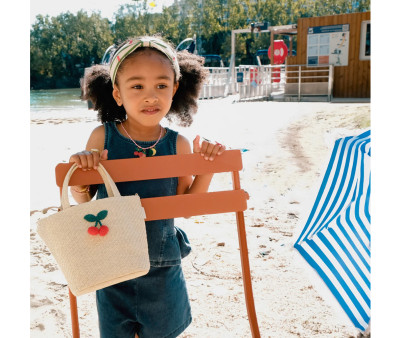 Bolso Cesta Crochet Cherry