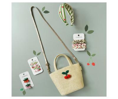 Bolso Cesta Crochet Cherry