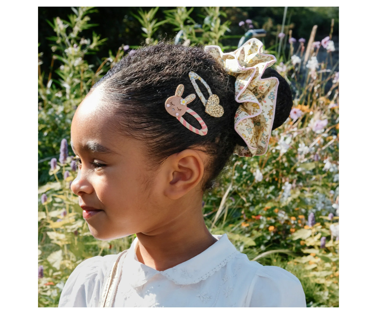 2 Clips Stripy Bunny