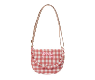 Bolso Infantil Gingham Ruffle Bow