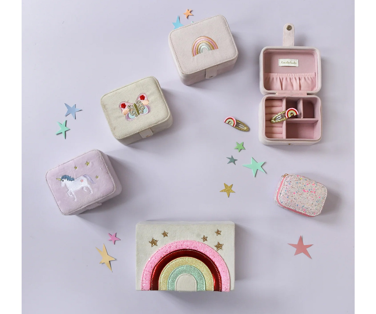 Mini Joyero Infantil Rainbow Confetti Glitter