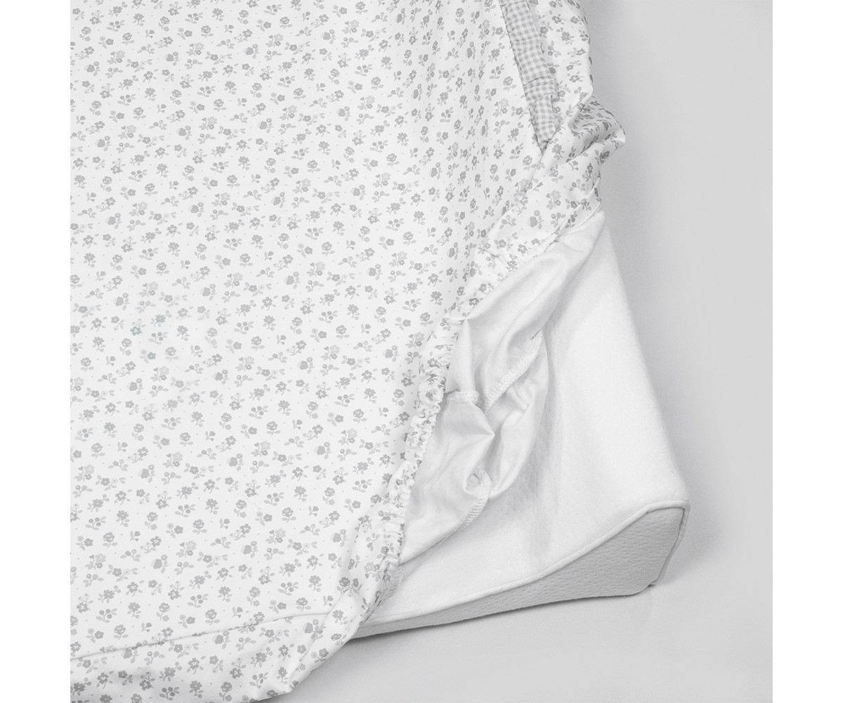 Fasciatoio Home con Fodera Little Bloom Flower Grey