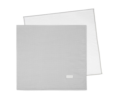 2 Mussoline 70x70cm Little Bloom Vichy Grey