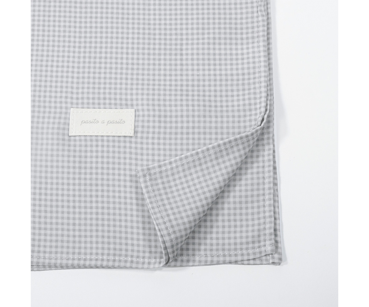 2 Mussoline 70x70cm Little Bloom Vichy Grey