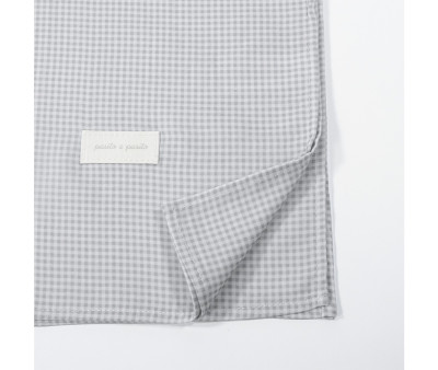 2 Mussoline 70x70cm Little Bloom Vichy Grey