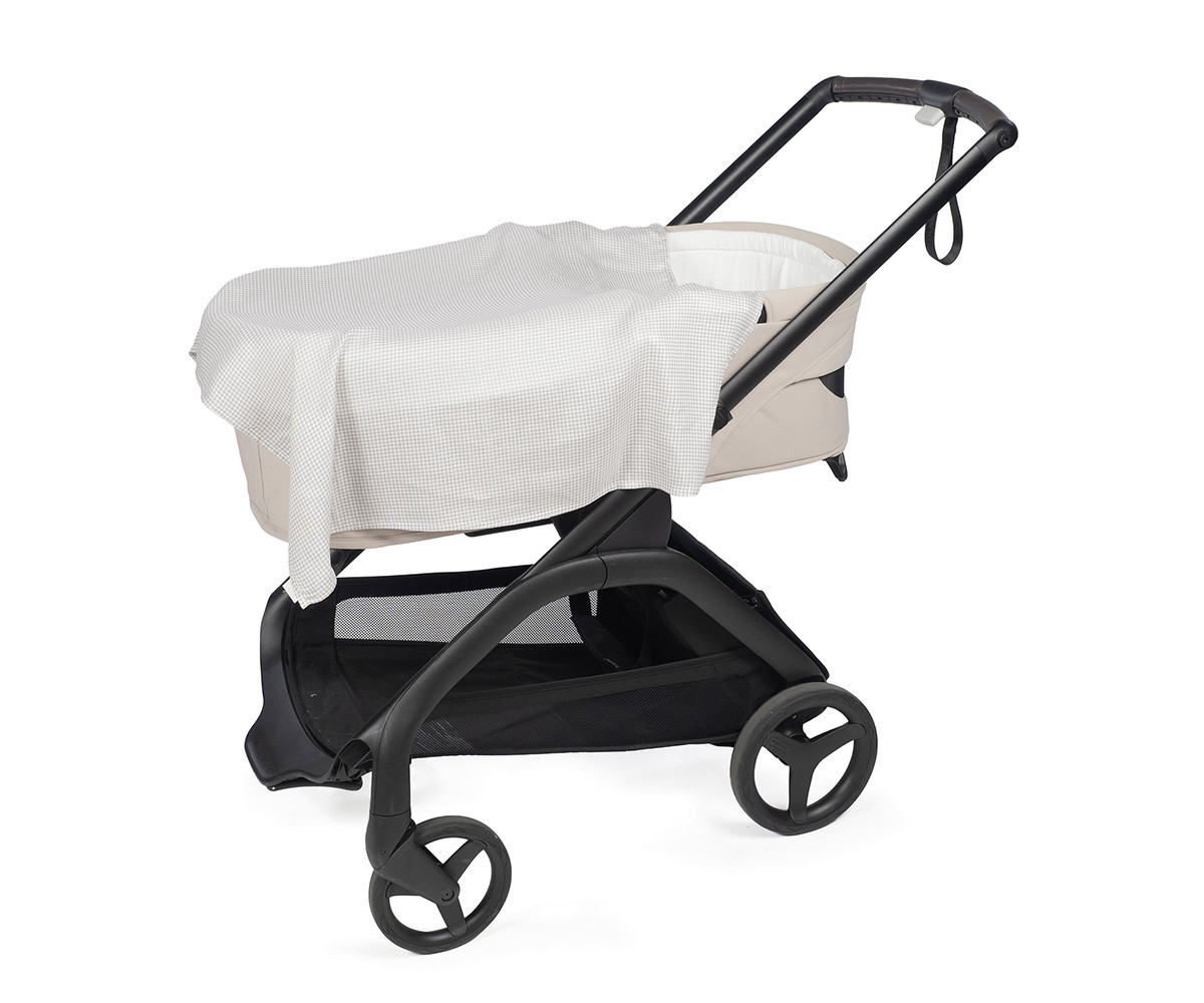 2 Mussoline 70x70cm Little Bloom Vichy Grey