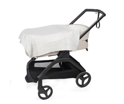 2 Mussoline 70x70cm Little Bloom Flower Grey