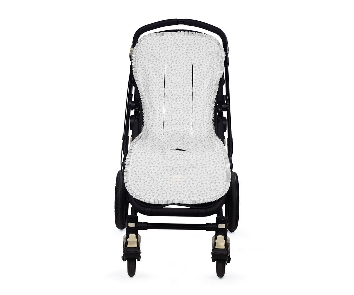 Rivestimento Passeggino Little Bloom Flower Grey