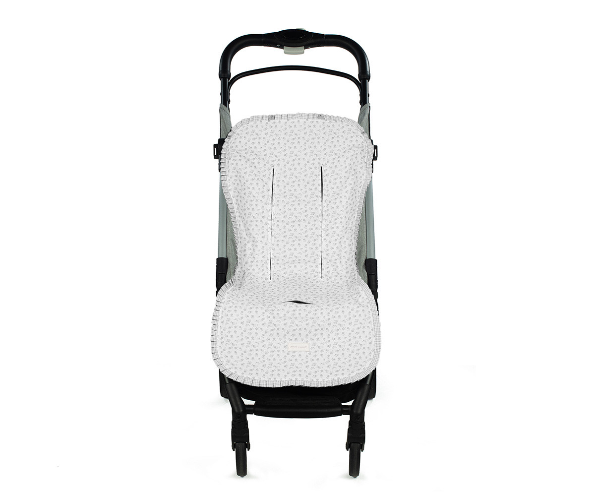 Rivestimento Passeggino Little Bloom Flower Grey