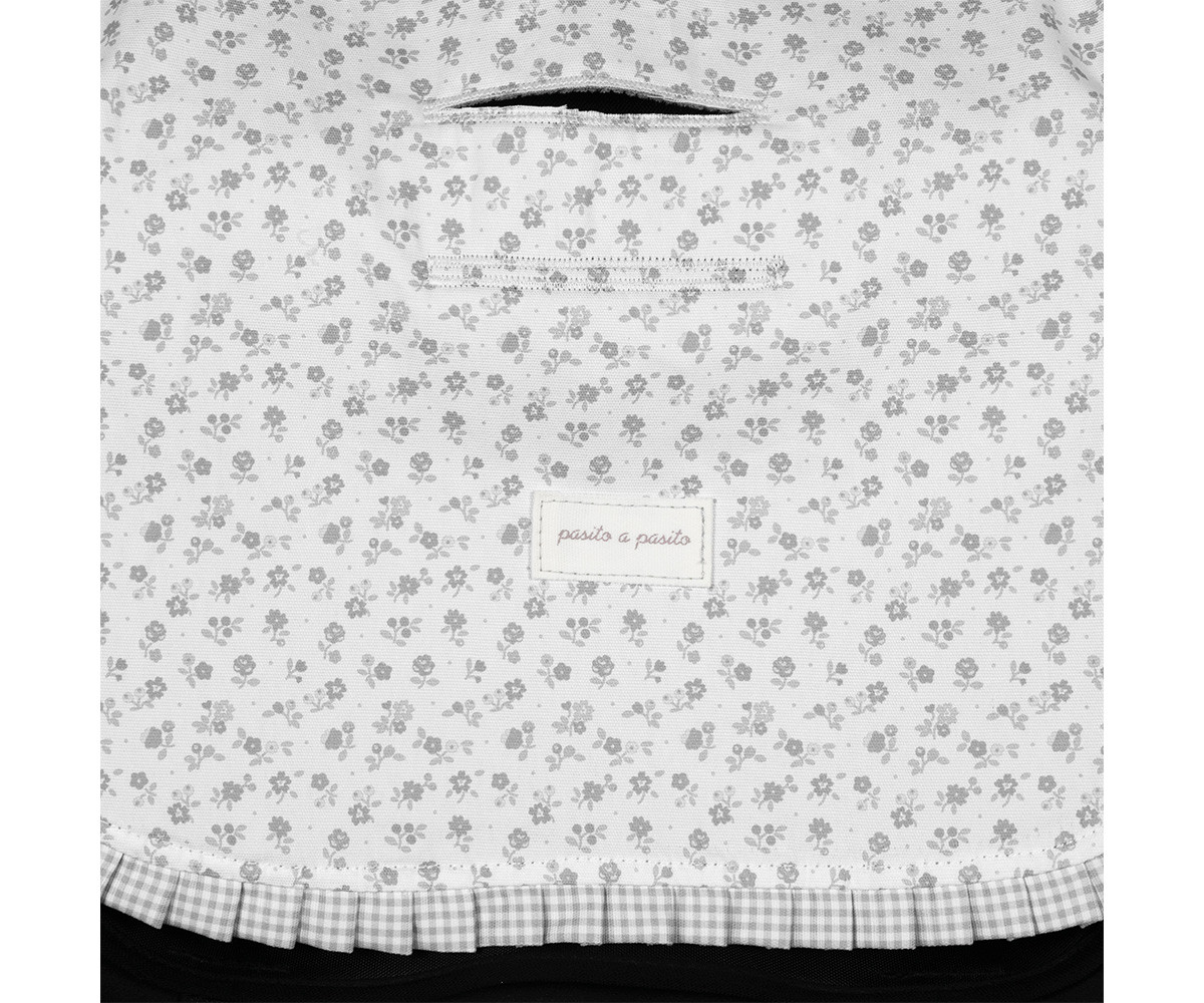 Rivestimento Passeggino Little Bloom Flower Grey
