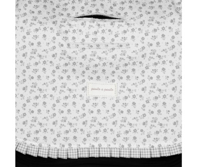 Rivestimento Passeggino Little Bloom Flower Grey