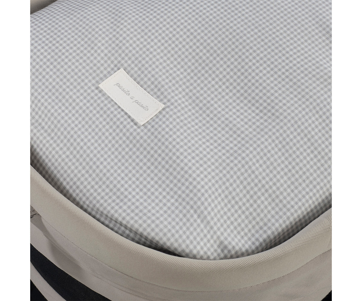 Saco Cuco Little Bloom Vichy Gris