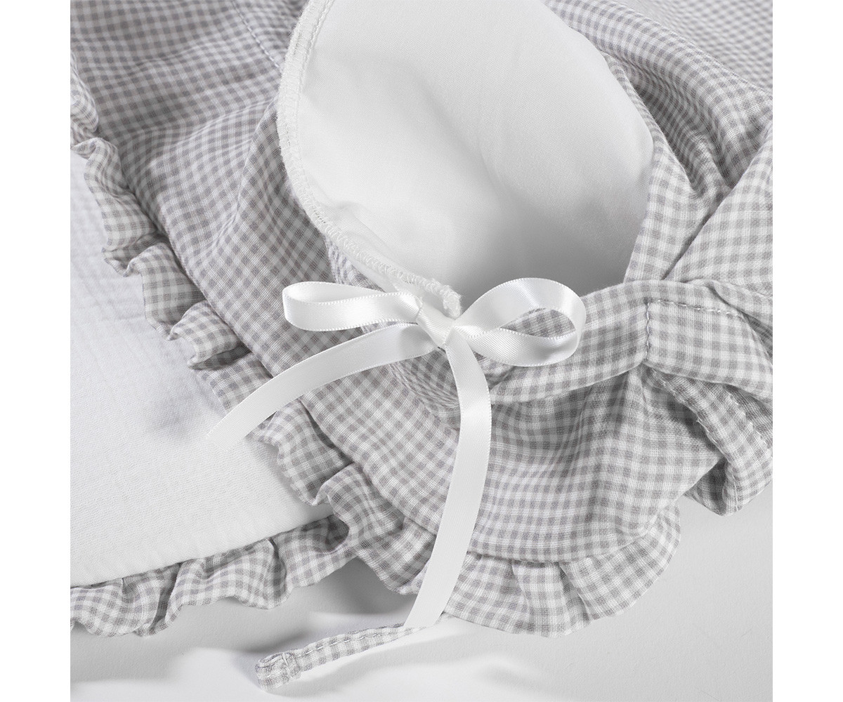 Saco Cuco Little Bloom Vichy Gris