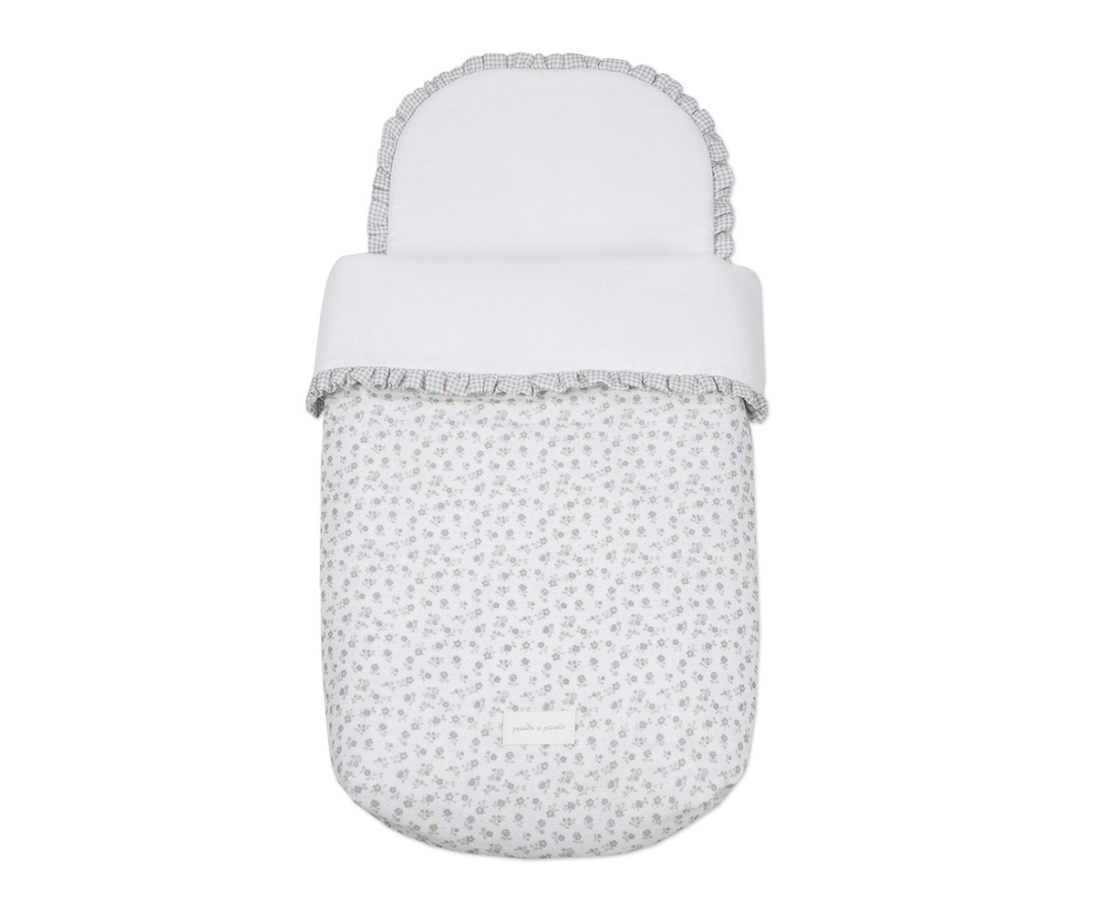 Saco Cuco Little Bloom Flor Gris