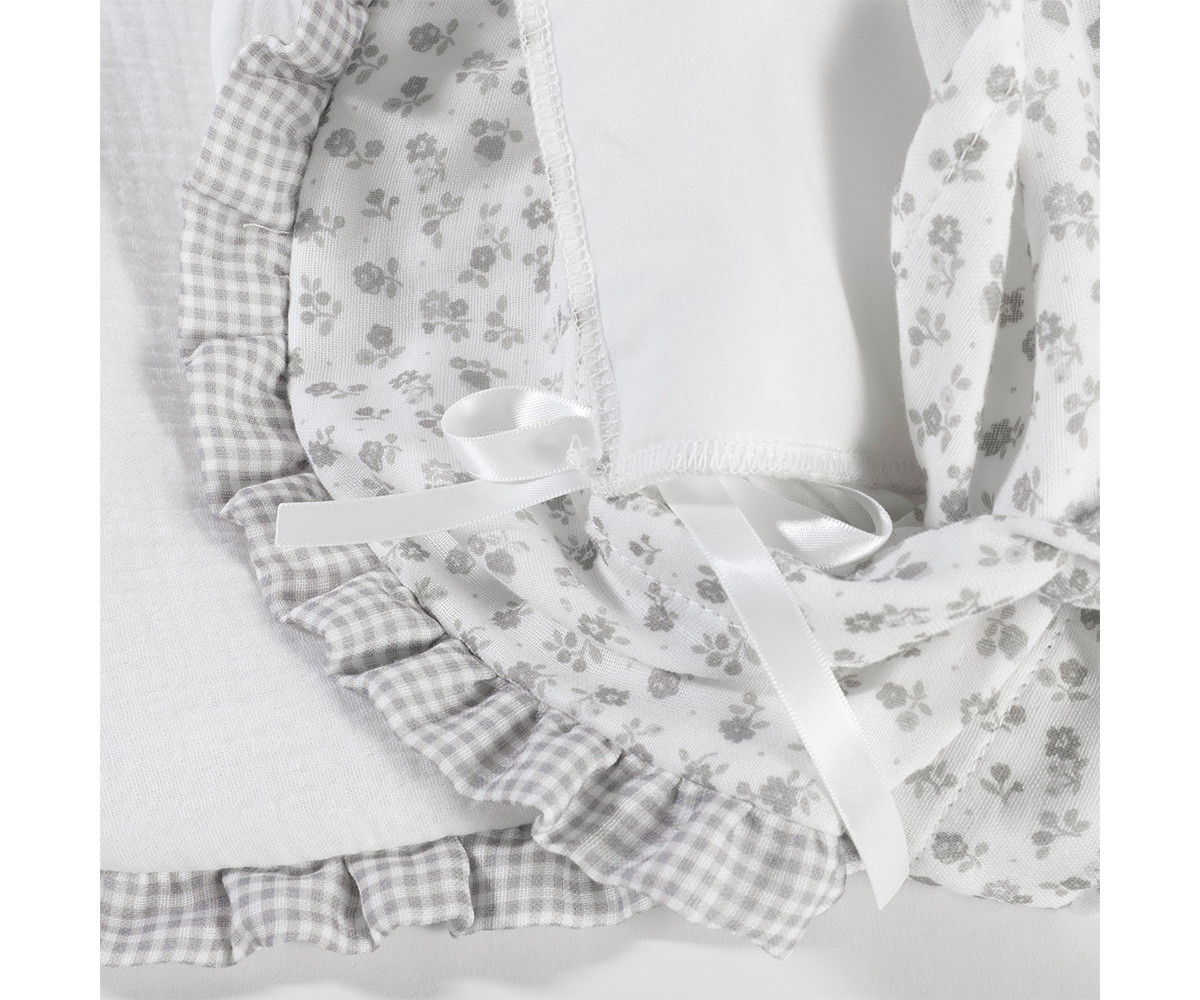 Saco Cuco Little Bloom Flor Gris