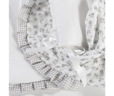 Saco Cuco Little Bloom Flor Gris