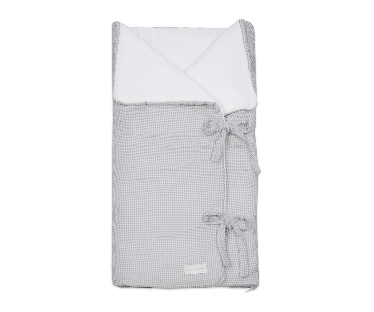 Sacco Nanna Coperta Little Bloom Vichy Grey