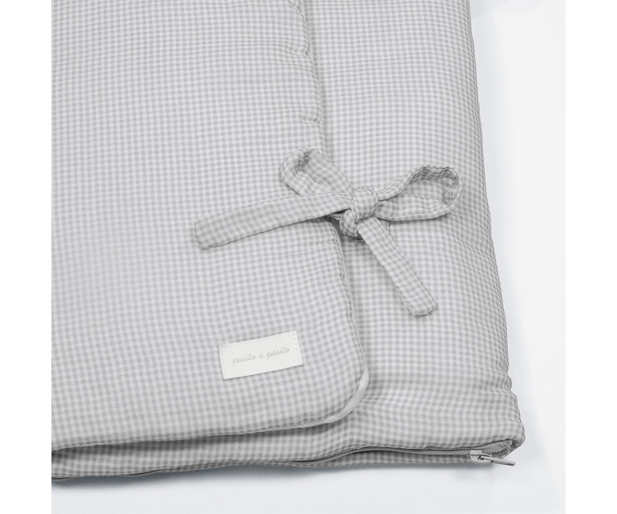 Sacco Nanna Coperta Little Bloom Vichy Grey