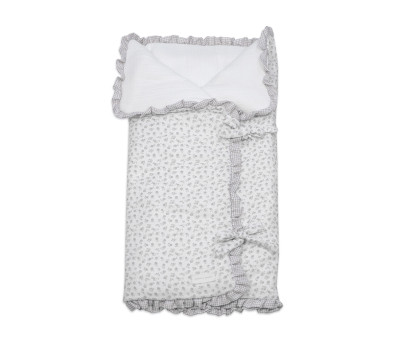 Sacco Nanna Coperta Little Bloom Flower Grey