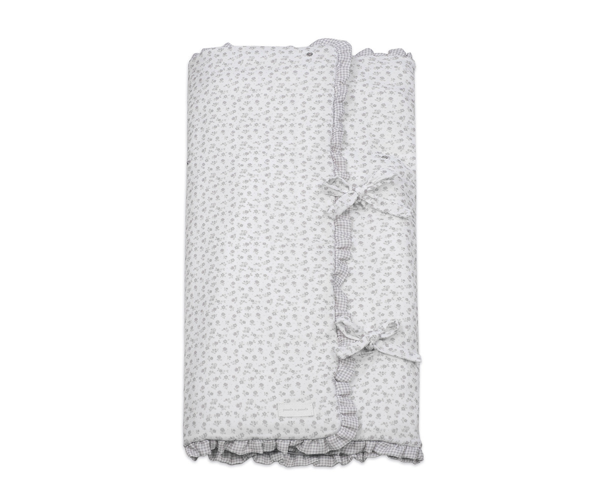 Sacco Nanna Coperta Little Bloom Flower Grey