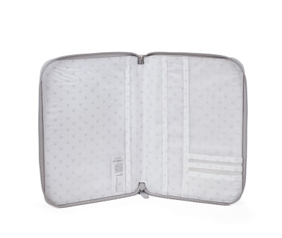 Porta Documenti Little Bloom Vichy Grey