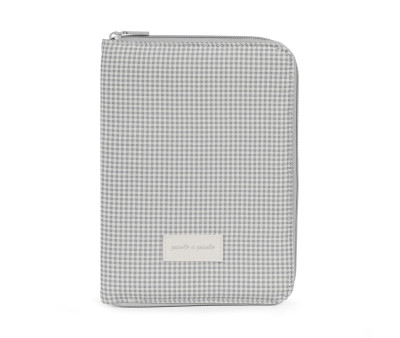 Porta Documenti Little Bloom Vichy Grey