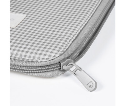 Porta Documenti Little Bloom Vichy Grey