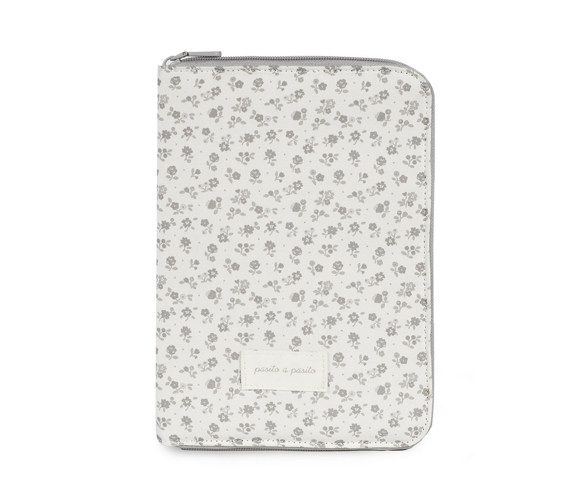 Porta Documenti Little Bloom Flower Grey