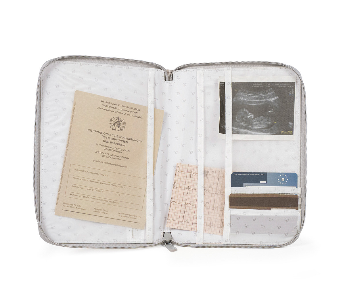 Porta Documenti Little Bloom Flower Grey