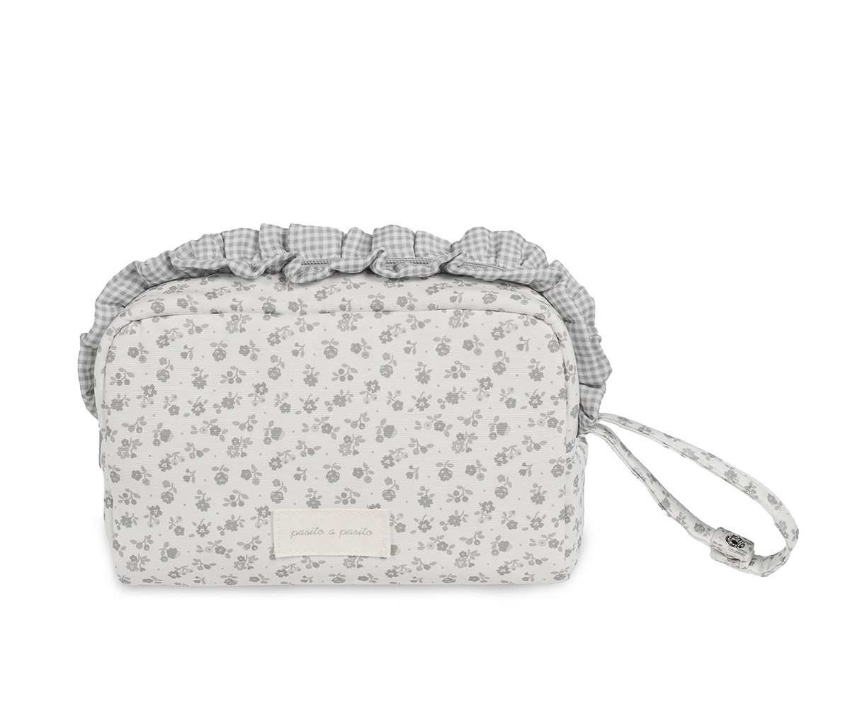 Beauty Case Little Bloom Flower Grey