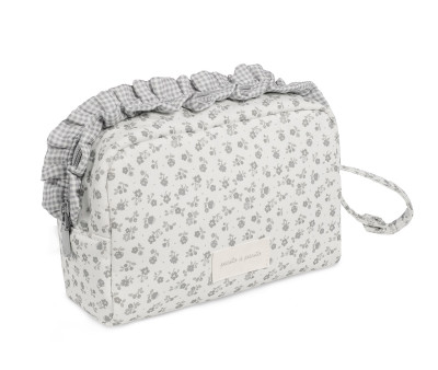Beauty Case Little Bloom Flower Grey