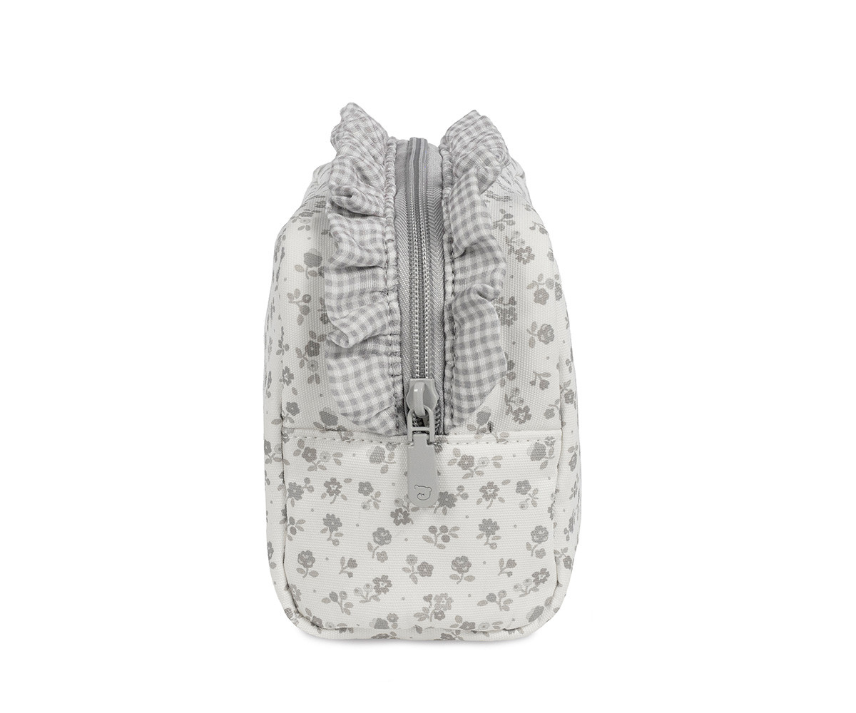 Beauty Case Little Bloom Flower Grey