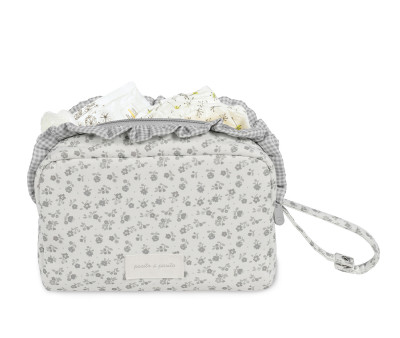 Beauty Case Little Bloom Flower Grey