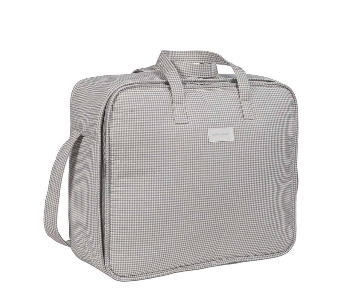 Valigia Little Bloom Vichy Grey